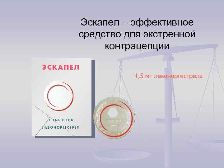 Эскапел – эффективное средство для экстренной контрацепции 1, 5 мг левоноргестрела 