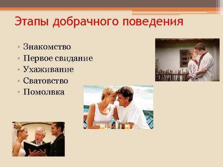 Стадии поведения. Этапы добрачного поведения. Этапы до барачного поведения. Добрачное поведение. Особенности добрачного поведения.