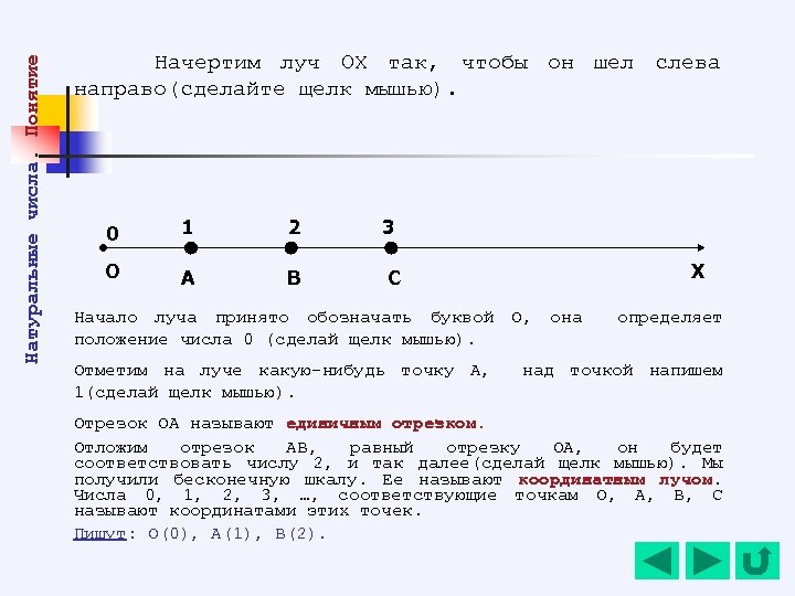 Начертить луч и отметить точку