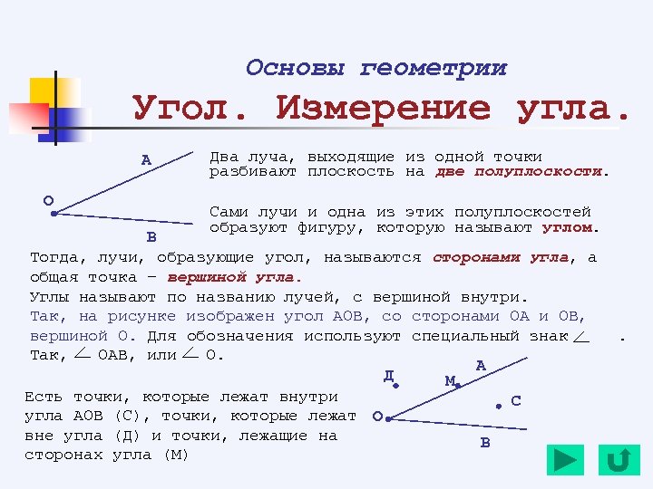 Геометрия 2 угла