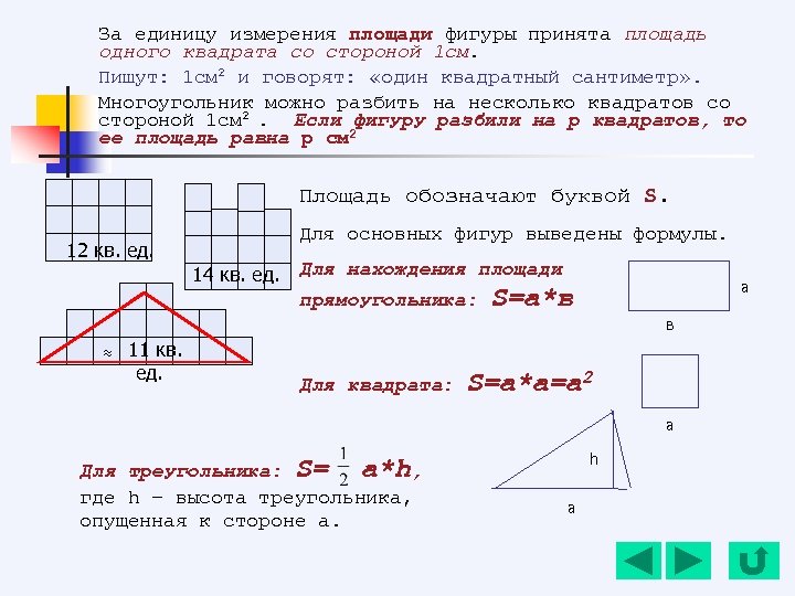 Запиши площадь фигуры