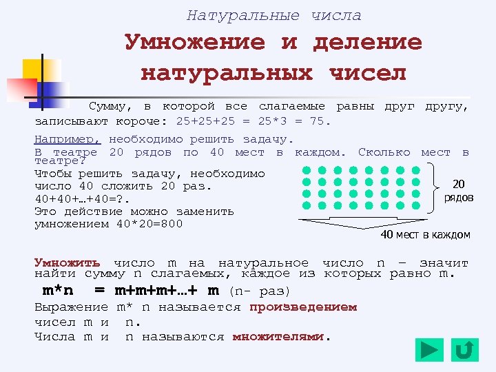 Пример натуральных чисел 5 класс