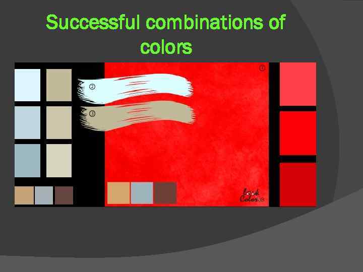 Successful combinations of colors 