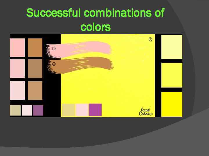 Successful combinations of colors 