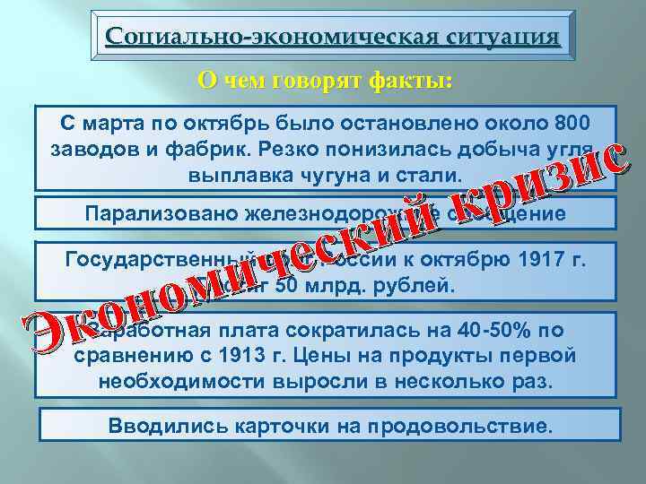 Социально-экономическая ситуация О чем говорят факты: С марта по октябрь было остановлено около 800