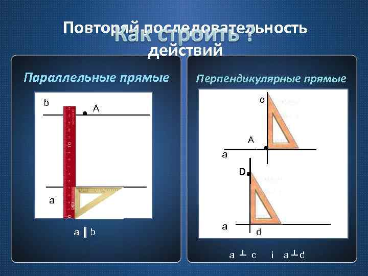 Параллельные прямые и перпендикулярные прямые рисунок