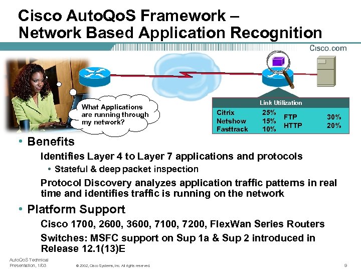 Cisco Auto. Qo. S Framework – Network Based Application Recognition What Applications are running