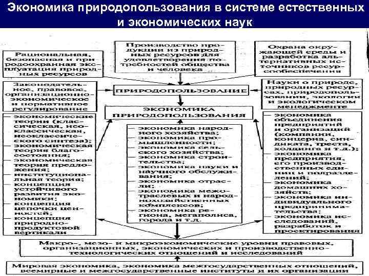 Экономика природопользования в системе естественных и экономических наук 