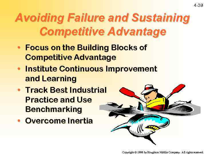 4 -39 Avoiding Failure and Sustaining Competitive Advantage • Focus on the Building Blocks