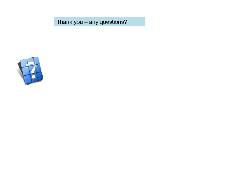 Thank you – any questions? 