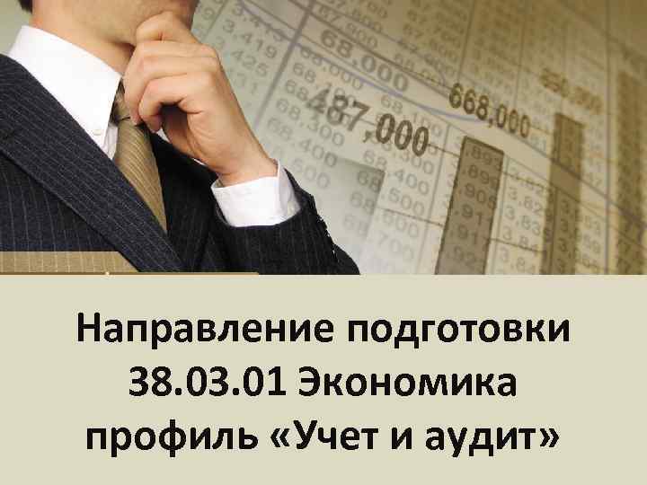 Направление подготовки 38. 03. 01 Экономика профиль «Учет и аудит» 