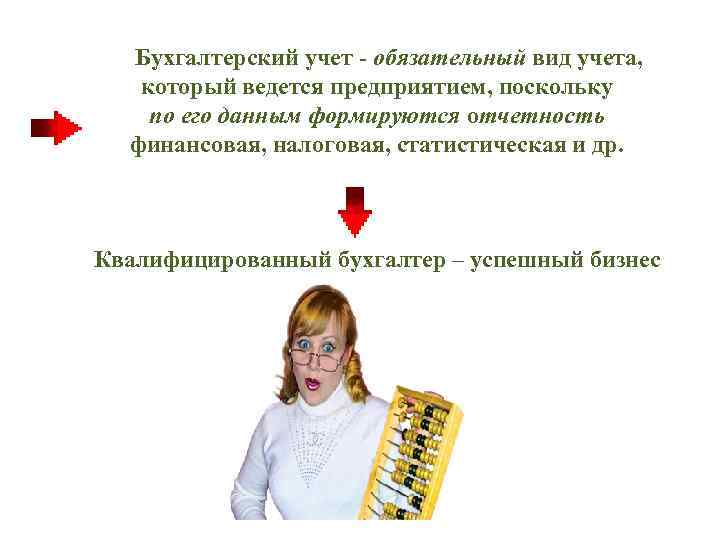 Бухгалтерский учет - обязательный вид учета, который ведется предприятием, поскольку по его данным формируются