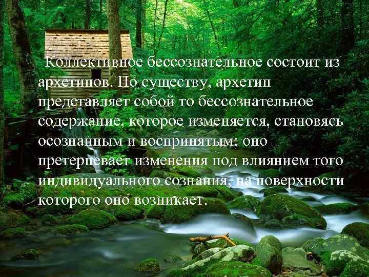 Коллективное бессознательное состоит из архетипов. По существу, архетип представляет собой то бессознательное содержание, которое