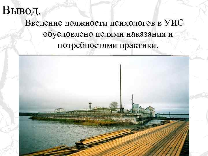 Вывод. Введение должности психологов в УИС обусловлено целями наказания и потребностями практики. 