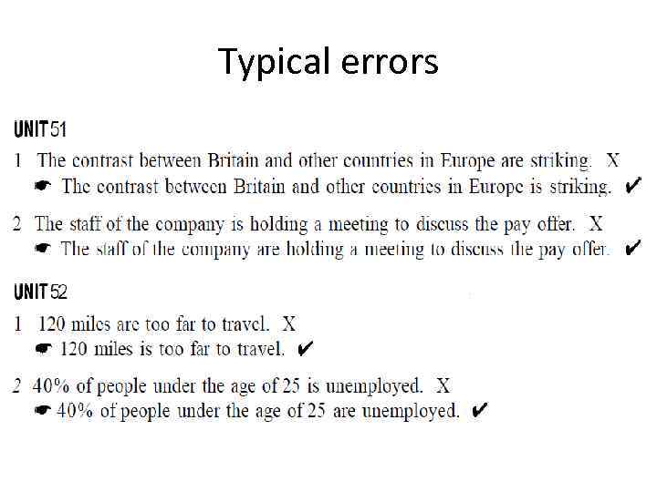 Typical errors 