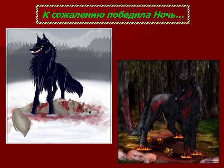 К сожалению победила Ночь… 