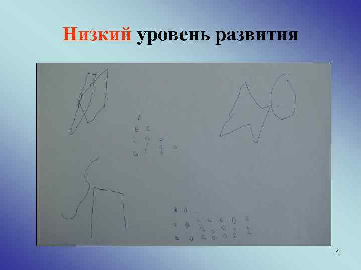 Низкий уровень развития 4 