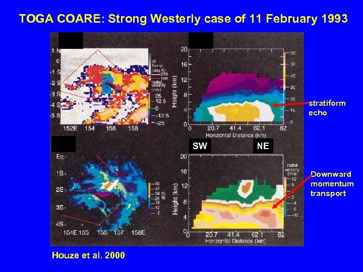 TOGA COARE: Strong Westerly case of 11 February 1993 stratiform echo SW NE Downward