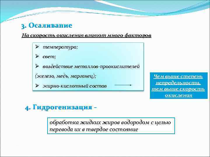 3. Осаливание На скорость окисления влияют много факторов Ø температура; Ø свет; Ø воздействие