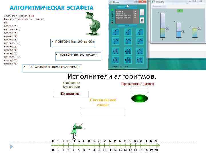 Исполнители алгоритмов. 