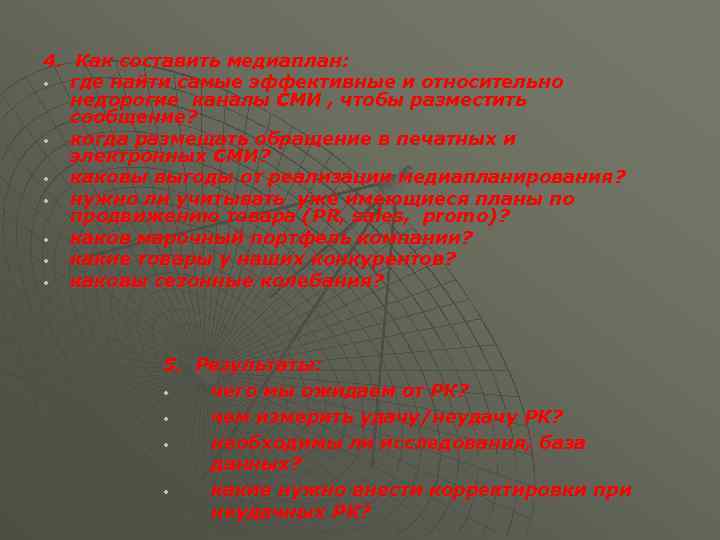 4. Как составить медиаплан: • где найти самые эффективные и относительно недорогие каналы СМИ