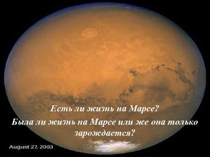 Есть ли жизнь на Марсе? Была ли жизнь на Марсе или же она только