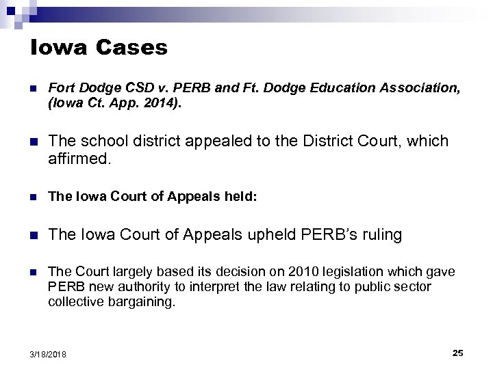 Iowa Cases n Fort Dodge CSD v. PERB and Ft. Dodge Education Association, (Iowa