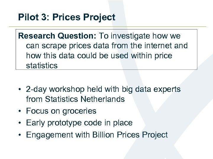 Pilot 3: Prices Project Research Question: To investigate how we can scrape prices data
