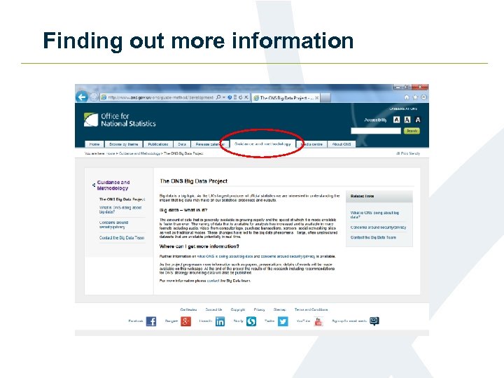 Finding out more information 