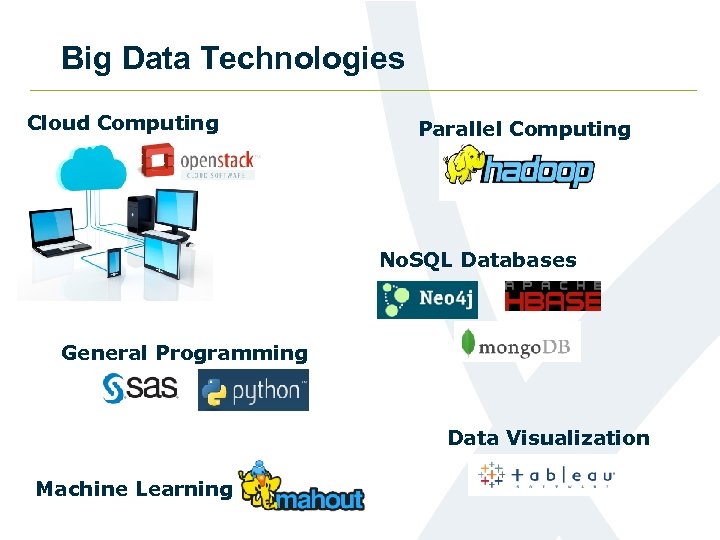Big Data Technologies Cloud Computing Parallel Computing No. SQL Databases General Programming Data Visualization