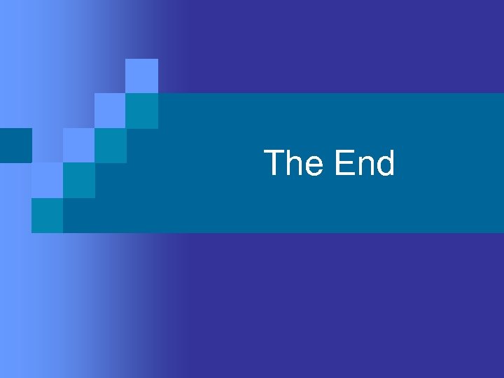 The End 