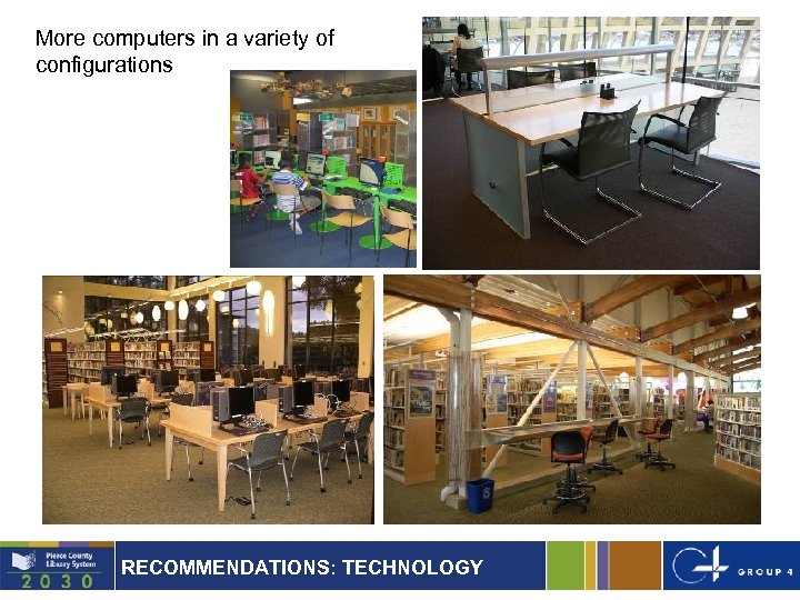 More computers in a variety of configurations RECOMMENDATIONS: TECHNOLOGY 10 