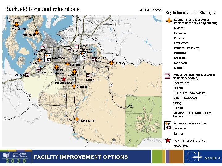 draft additions and relocations draft May 7 2009 Key to Improvement Strategies Addition and
