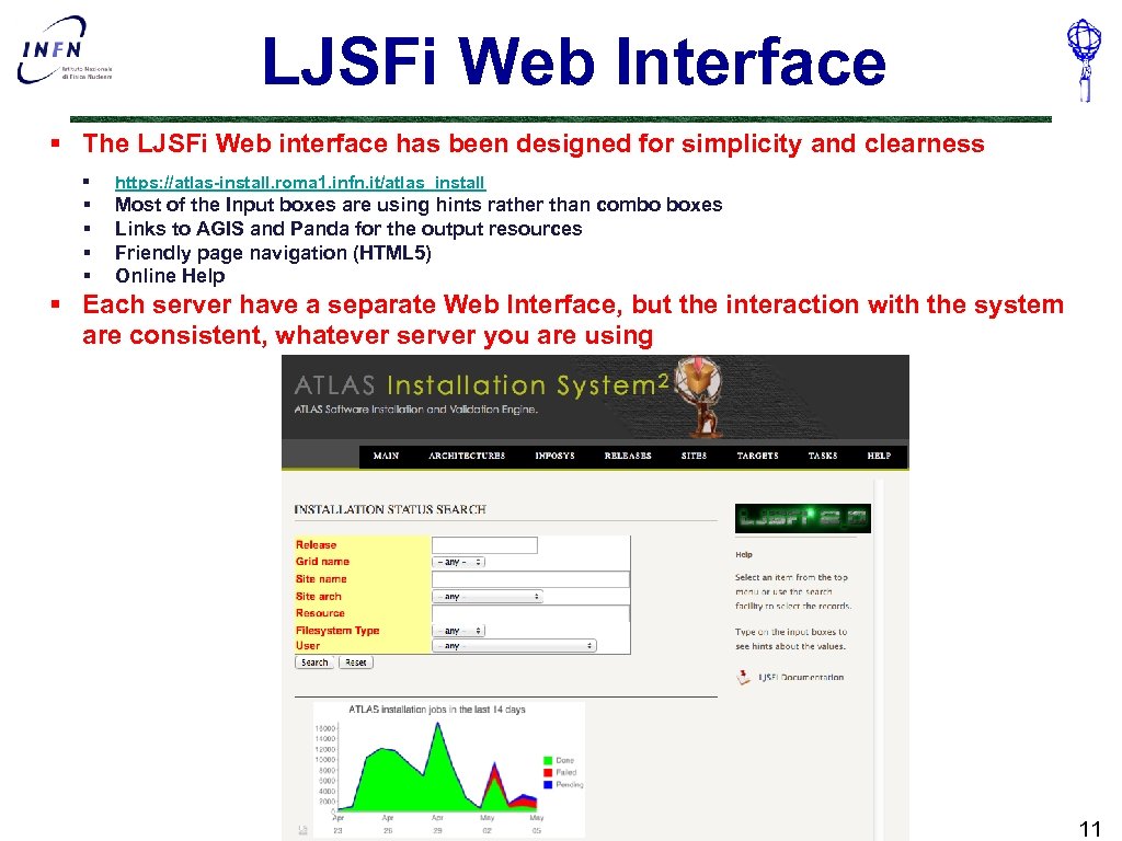 LJSFi Web Interface § The LJSFi Web interface has been designed for simplicity and