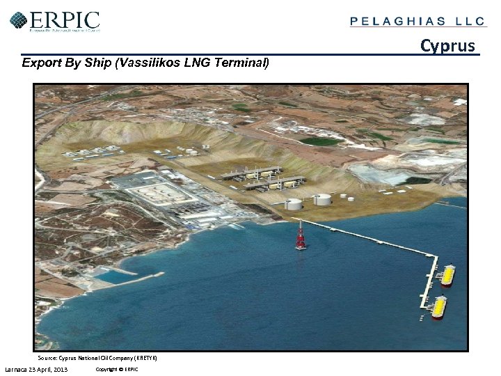 Export By Ship (Vassilikos LNG Terminal) Source: Cyprus National Oil Company (KRETYK) Larnaca 23