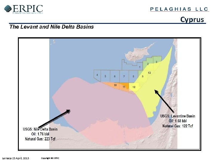 The Levant and Nile Delta Basins Larnaca 23 April, 2013 Copyright ERPIC Cyprus 