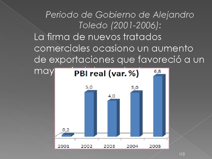 Periodo de Gobierno de Alejandro Toledo (2001 -2006): La firma de nuevos tratados comerciales