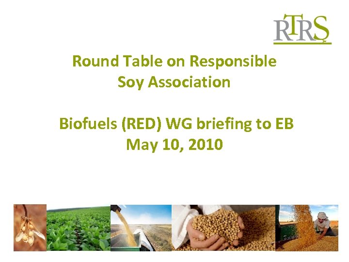 Round Table on Responsible Soy Association Biofuels (RED) WG briefing to EB May 10,
