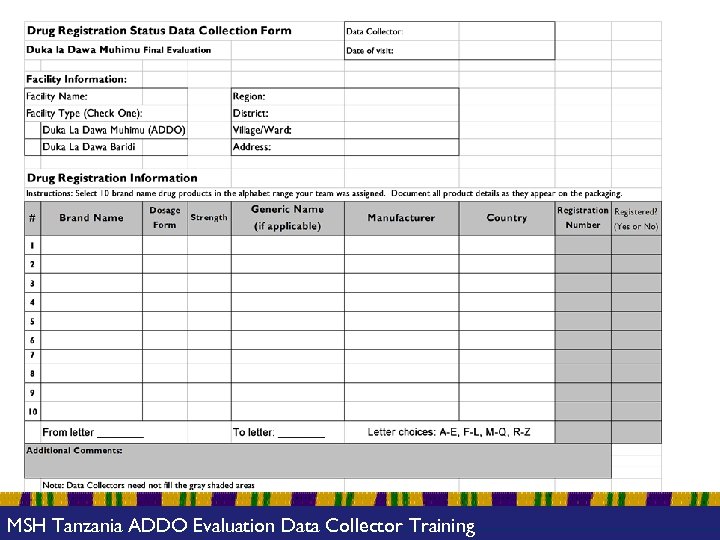 MSH Tanzania ADDO Evaluation Data Collector Training 