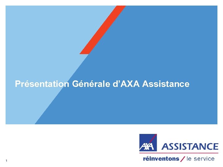 Présentation Générale d’AXA Assistance 1 