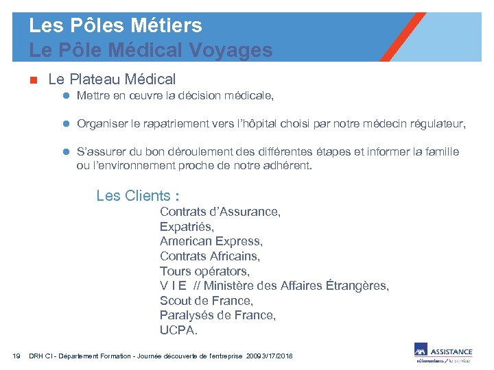 Les Pôles Métiers Le Pôle Médical Voyages n Le Plateau Médical l Mettre en