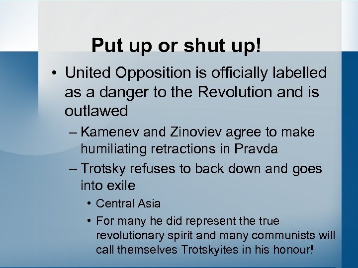 Put up or shut up! • United Opposition is officially labelled as a danger