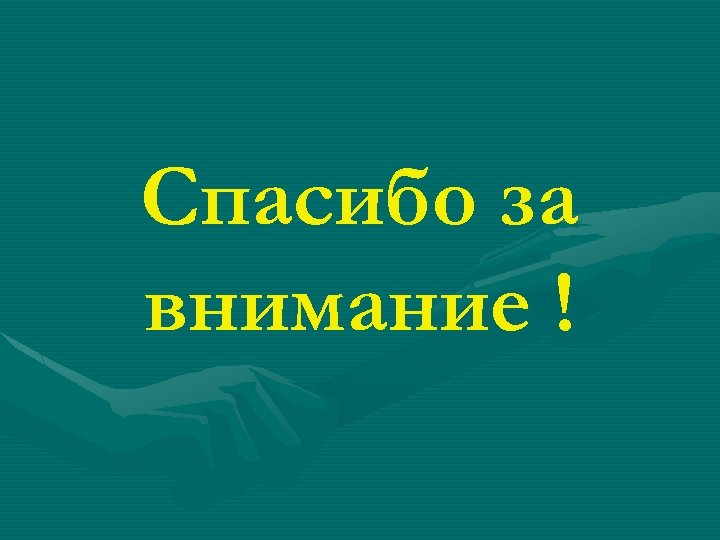 Спасибо за внимание ! 