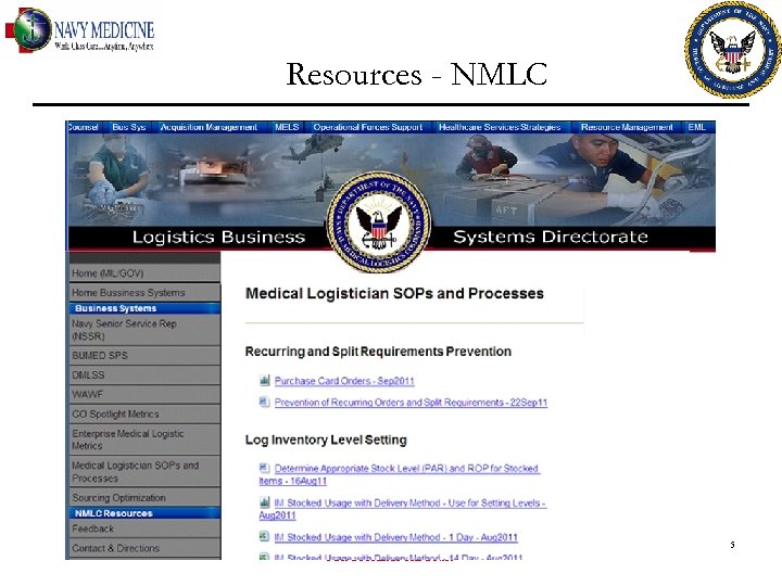 Resources - NMLC 6 FOR OFFICIAL USE ONLY 