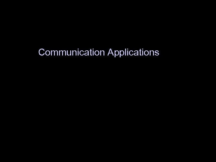 Communication Applications 