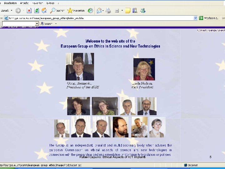 Rafael Capurro: Ethical Aspects of ICT Implants 5 