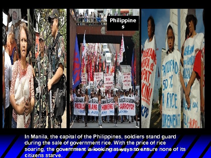 Philippine s In Manila, the capital of the Philippines, soldiers stand guard during the