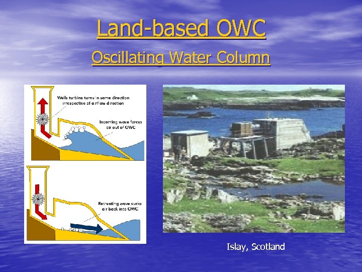 Land-based OWC Oscillating Water Column Islay, Scotland 