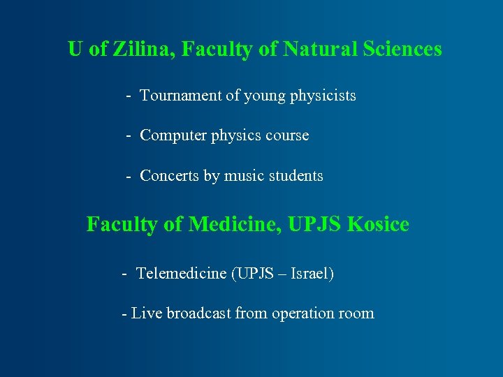 U of Zilina, Faculty of Natural Sciences - Tournament of young physicists - Computer