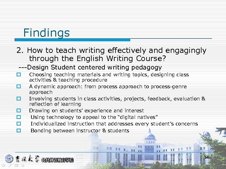Findings 2. How to teach writing effectively and engagingly through the English Writing Course?